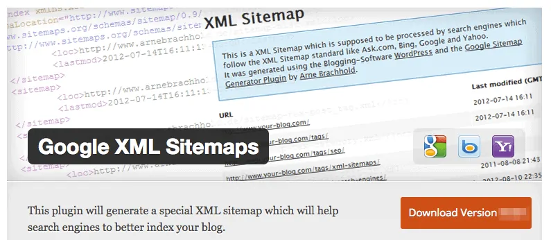 Google XML Sitemaps plugin for food blog