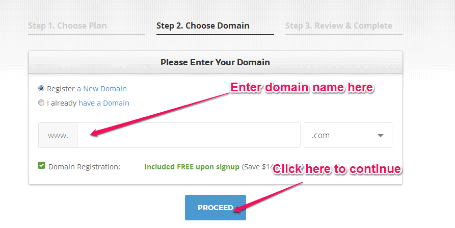 register domain siteground