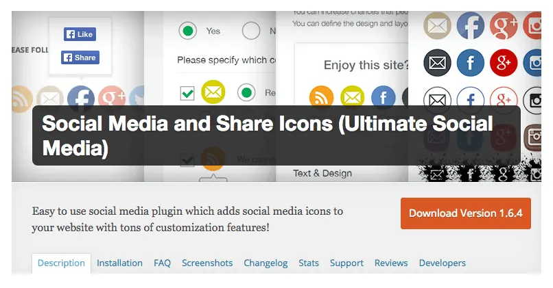social media share and icon wordpress plugin