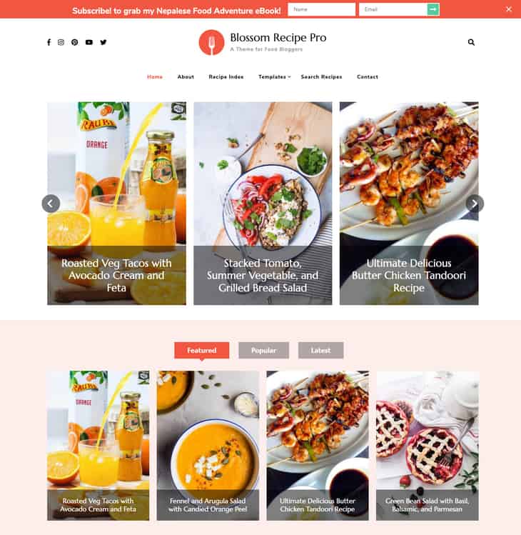 Blossom Recipe Pro WordPress Theme