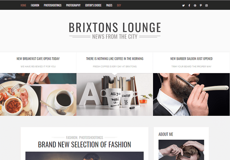 Brixton WordPress blog theme