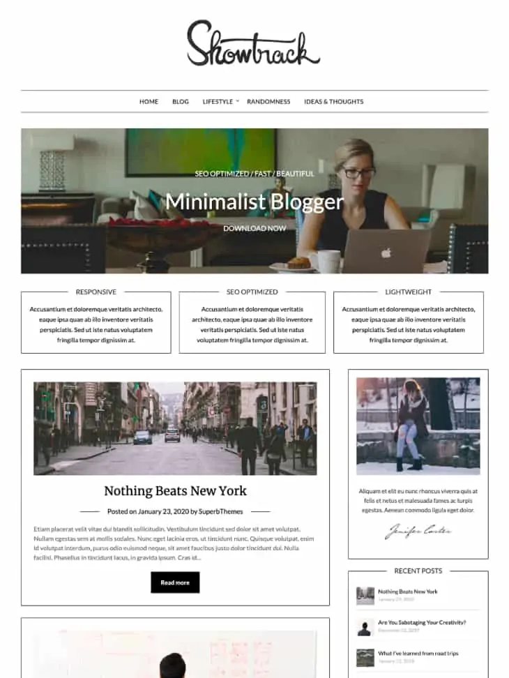 Minimalistblogger WordPress theme