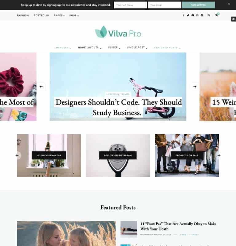 Vilva Pro WordPress Theme