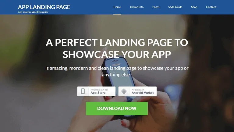 App Landing Page WordPress Theme