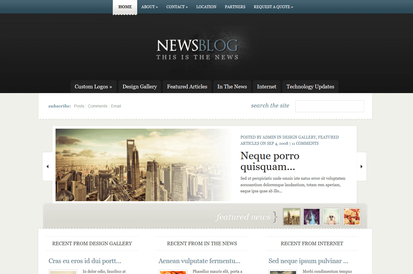 eNews magazine WordPress theme