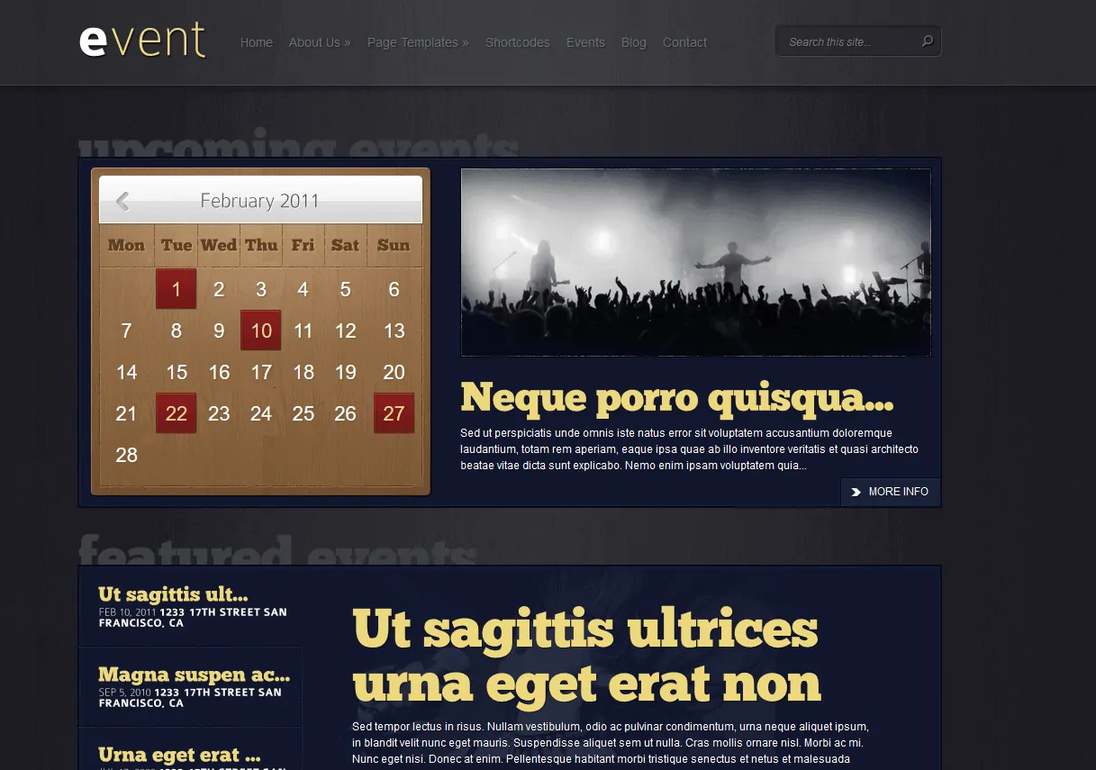 event and conference WordPress theme