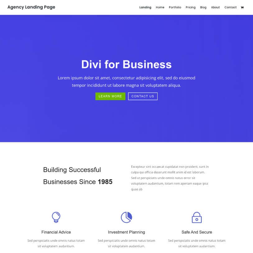 Agency Landing Page - Elegant Themes