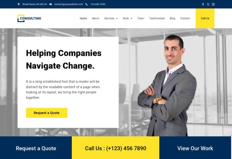 Consulting – Rishi Theme consulting demo