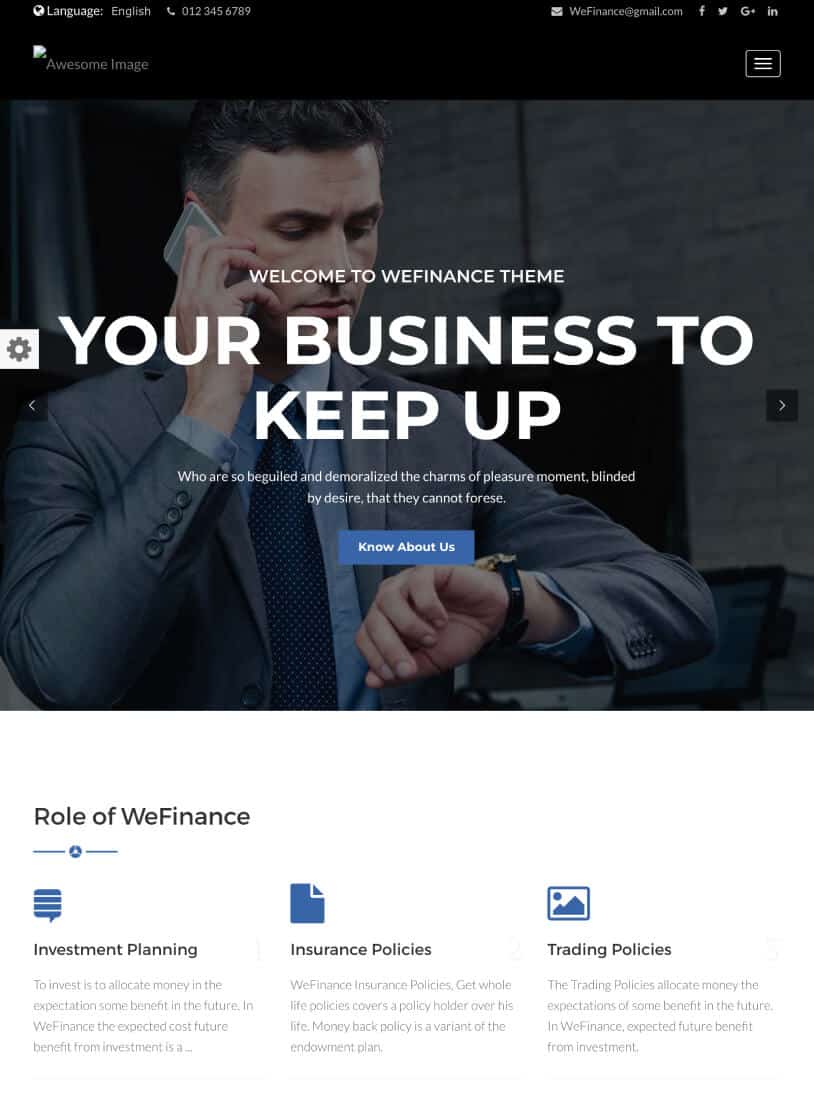 We Finanace Theme