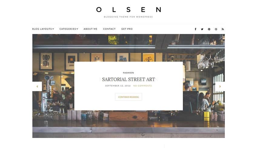 Olsen Free WordPress Theme