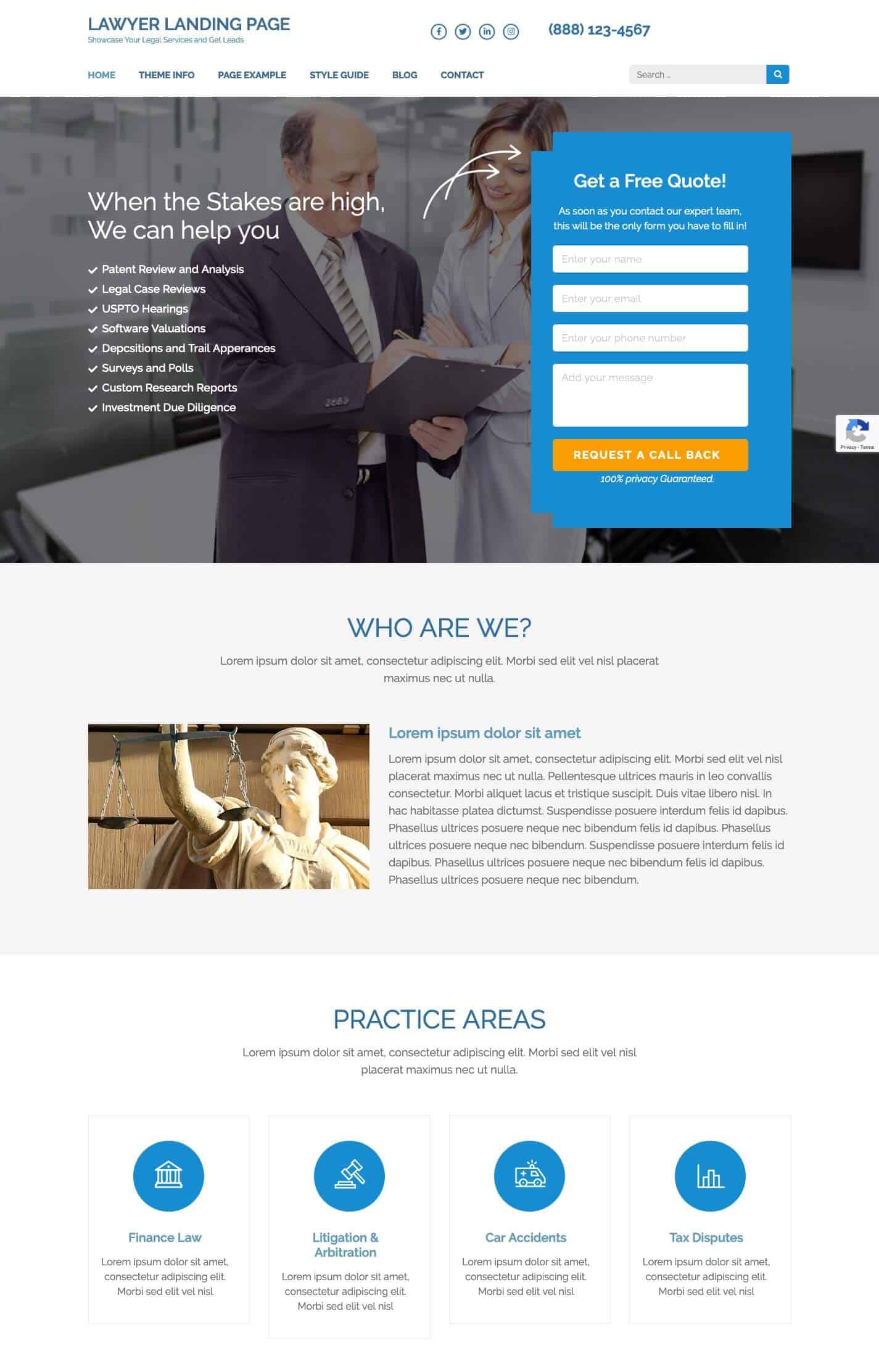Lawyer Landing Page Pro