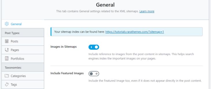 XML Sitemaps Setting of RankMath WordPress Plugin