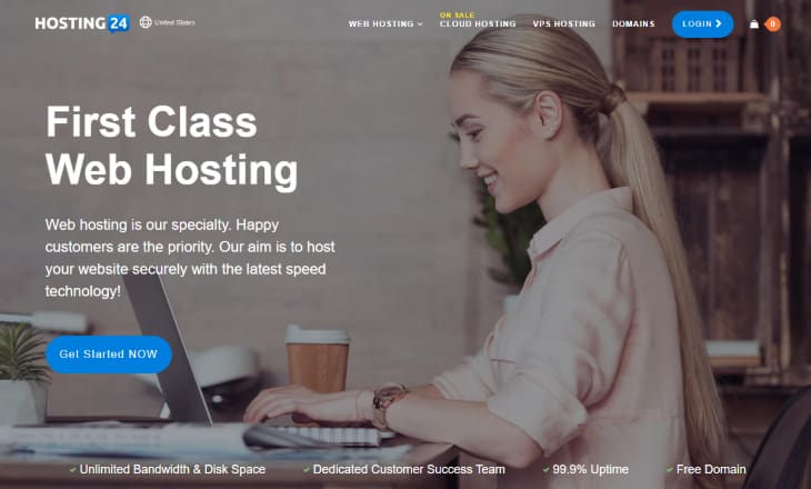 Homepage of Hosting24