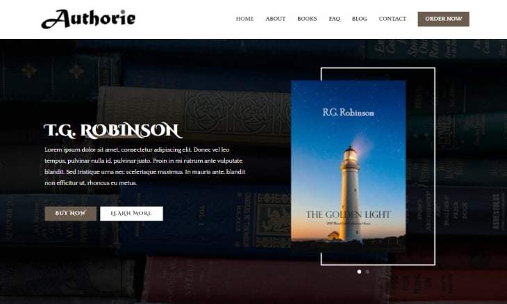 Zarka Book Author WordPress Theme