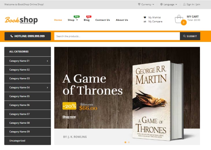 Book Shop WordPress Theme