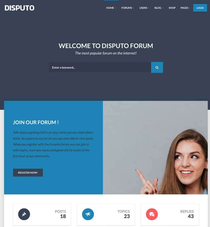 Disputo WordPress Forum Theme