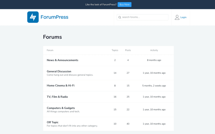 ForumPress WordPress Forum Theme