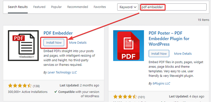Install and Activate PDF Embedder