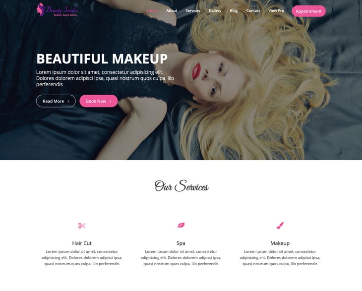 Beauty Studio WordPress Theme