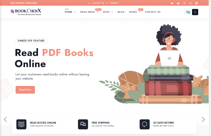 BookChoix Bookstore WordPress Theme