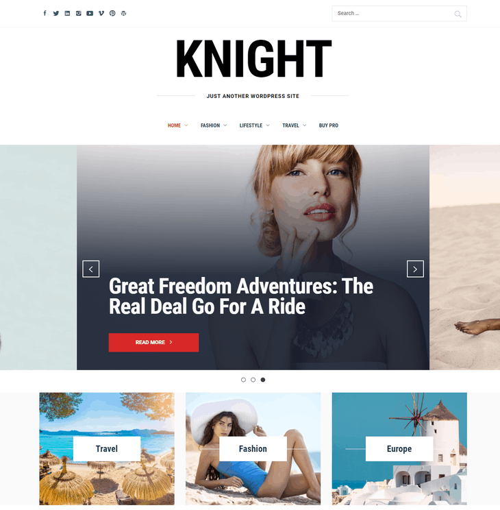 knight WordPress Theme