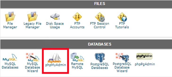 phpmyadmin in hosting