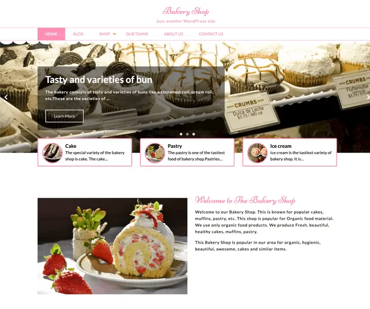 Bakery Shop Free WordPress Theme