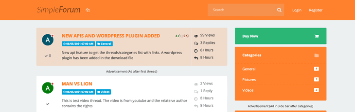 SimpleForum WordPress Forum Plugins