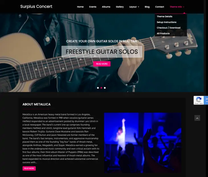 Surplus Concert WordPress Theme