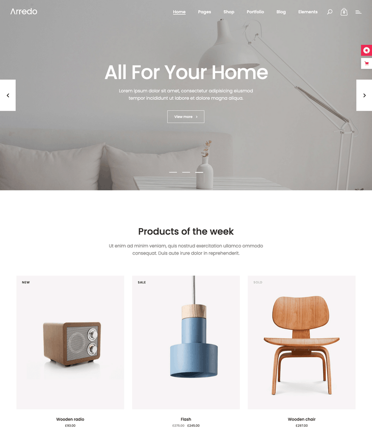 Arredo Furniture WordPress Theme