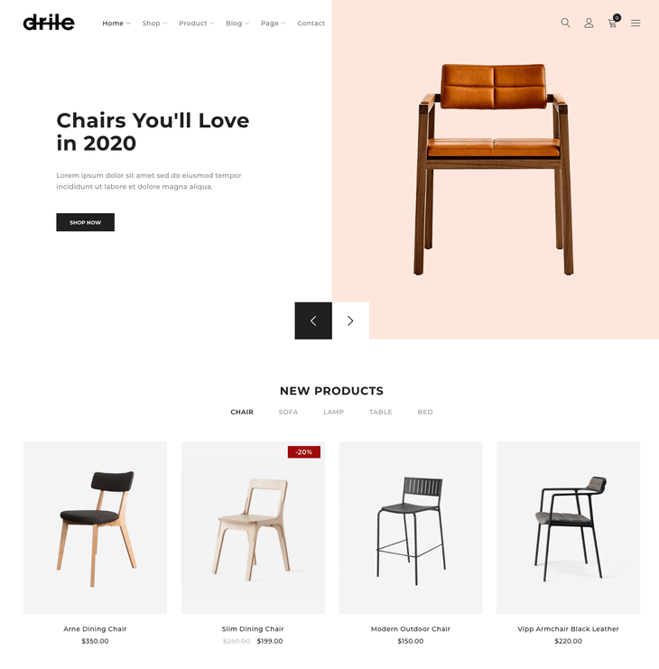 Drile Furniture WordPress Theme