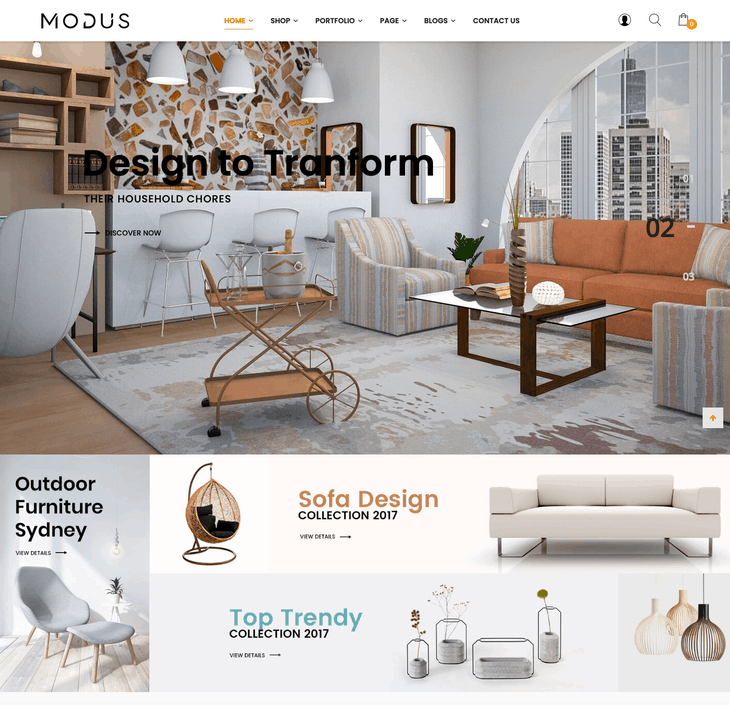 Modus Furniture WordPress Theme