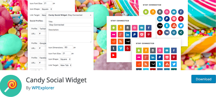 Social Candy Widget Plugin