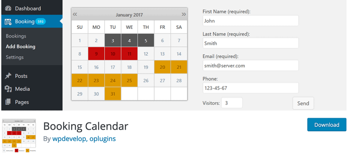 Booking Calendar WordPress Plugin