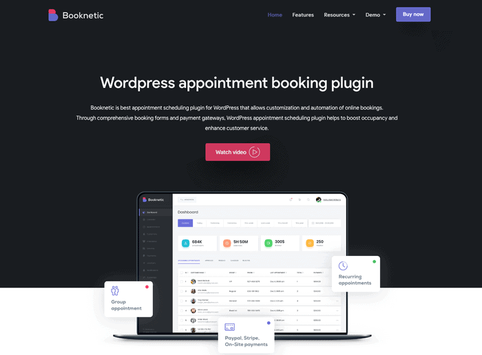 Booknetic WordPress Appointment Plugin