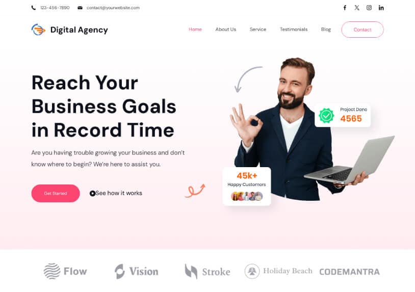 Digital Agency – Rishi Theme Digital Agency Demo