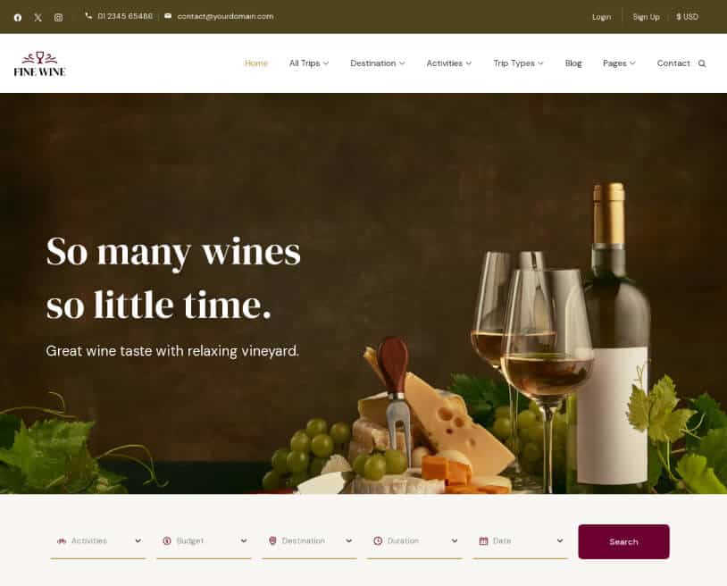 Fine Wine – Just another WP Travel Engine Demos Sites site