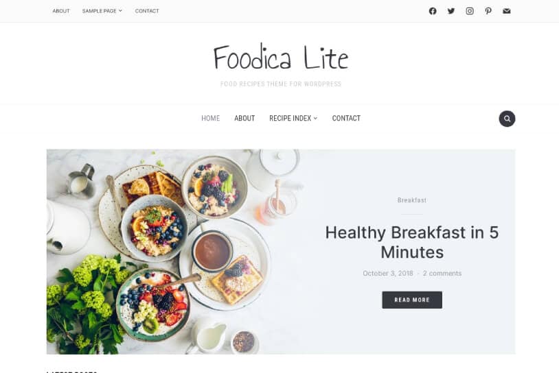 Foodica Lite - Food Recipes Theme for WordPress
