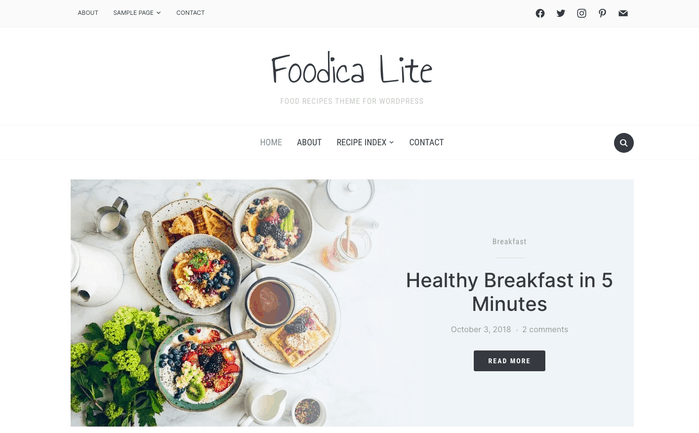 Foodica Lite WordPress Theme