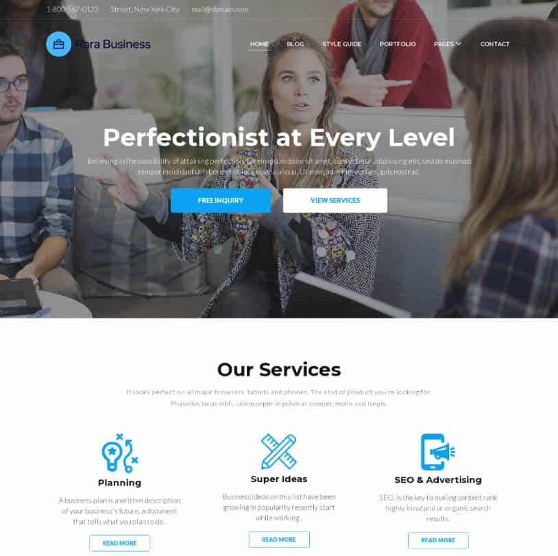 Rara Business – Business Theme