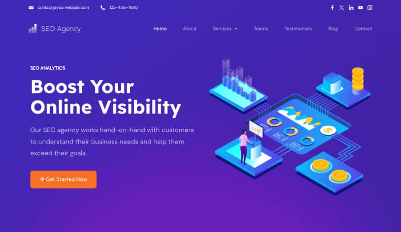 SEO Agency – Rishi Theme SEO Agency Demo