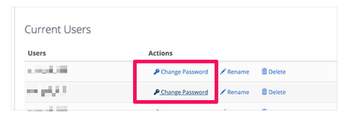 confirming passwords of database users