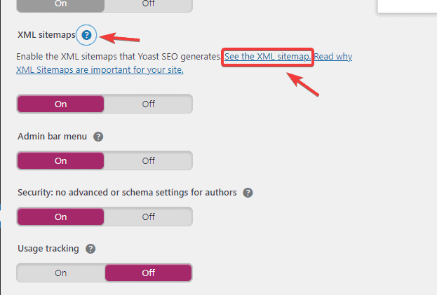 confirming whether the Yoast SEO plugin has created an XML sitemap or not
