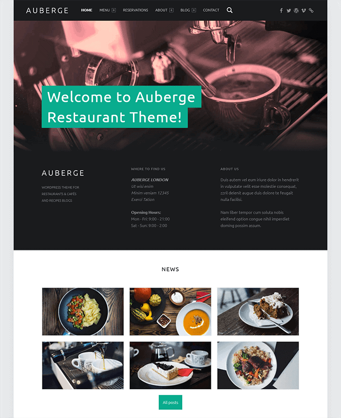 Auberge WordPress Theme