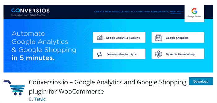 Conversios io Google Analytics