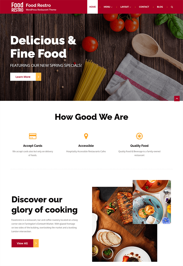 Food Restro WordPress Restaurant Theme