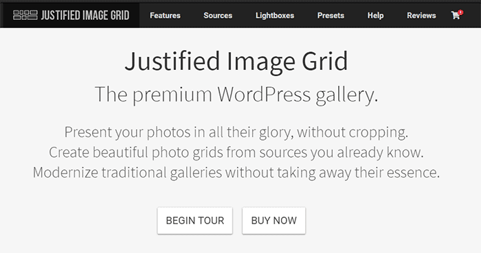 Justified Image Grid plugin