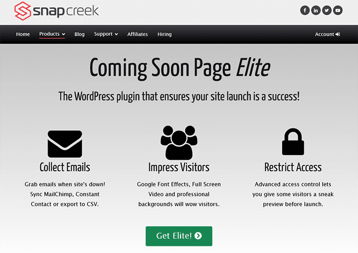 Coming Soon Page Elite WordPress Plugin