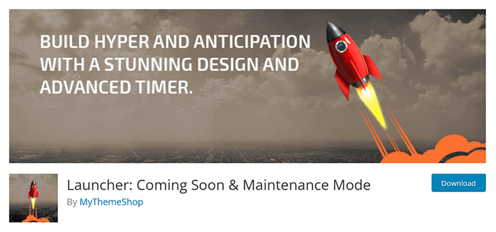 Launcher Coming Soon Maintenance Mode