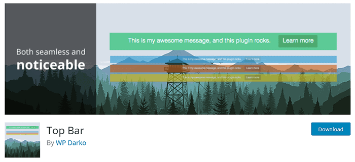 Top Bar WordPress plugin